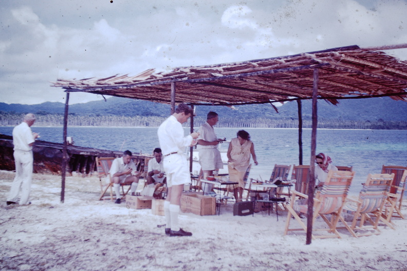 1961 July - Mr Burrucklough, Mrs Walton, Butete Island.JPG