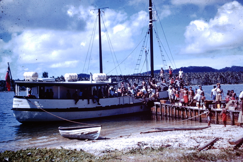 1961 July - Tikopeans going home, Cape Torrens.JPG